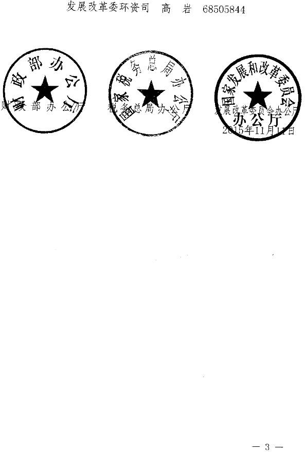 財(cái)辦稅〔2015〕65號(hào)《財(cái)政部、國(guó)家稅務(wù)總局、國(guó)家發(fā)改委關(guān)于開展節(jié)能節(jié)水環(huán)境保護(hù)專用設(shè)備企業(yè)所得稅優(yōu)惠政策執(zhí)行情況調(diào)研等有關(guān)工作的通知》3